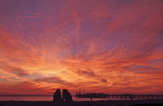 Brighton sunset with Brighton (Palace) Pier, East Sussex